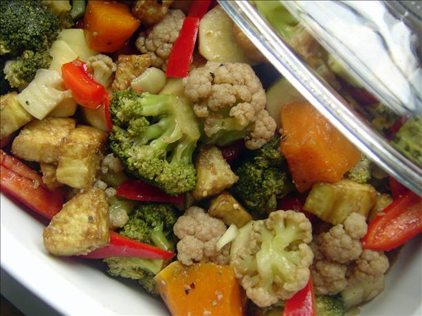 Grilled Vegetables With Vinaigrette. Photo by WizzyTheStick