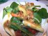 Spinach salad w/ apple hazelnut dressing. Recipe by ~Bekah~