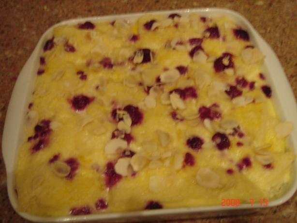 Raspberry Bread & Butter Pudding. Photo by Elkaybee
