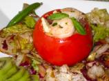 Tomatoes Stuffed With Orzo Shrimp Salad