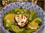 Spinach, Fig, and Goat Cheese Salad With Orange Honey Dressing