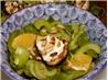 Spinach, Fig, and Goat Cheese Salad With Orange Honey Dressing