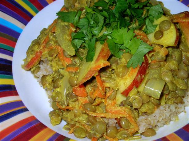 Curried Lentils with Yogurt. Photo by justcallmetoni