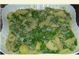 Mustard Potatoes With Spinach