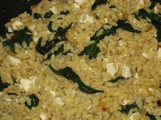 Spinach Feta Orzo. Photo by Julia Lynn