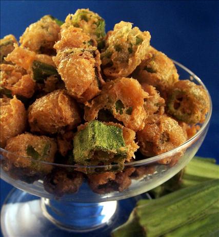 Fried Okra With Crispy Parmesan Coating. Photo by PaulaG