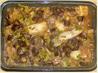 Fish & Eggplant (Aubergine) Casserole. Recipe by Jenny Sanders