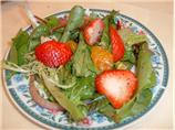 Spinach, Romaine and Strawberries with Balsamic Vinaigrette. Photo by - Momma Loon