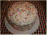 White Almond Sour Cream Wedding Cake
