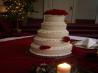 White Almond Sour Cream Wedding Cake