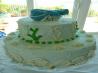 White Almond Sour Cream Wedding Cake