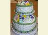 White Almond Sour Cream Wedding Cake