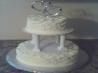White Almond Sour Cream Wedding Cake