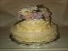White Almond Sour Cream Wedding Cake
