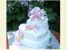 White Almond Sour Cream Wedding Cake