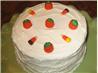 White Almond Sour Cream Wedding Cake