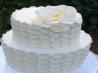 White Almond Sour Cream Wedding Cake
