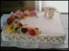 White Almond Sour Cream Wedding Cake
