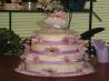 White Almond Sour Cream Wedding Cake
