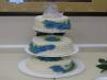 White Almond Sour Cream Wedding Cake