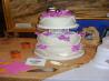 White Almond Sour Cream Wedding Cake