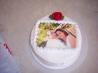 White Almond Sour Cream Wedding Cake
