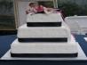 White Almond Sour Cream Wedding Cake