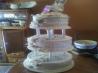 White Almond Sour Cream Wedding Cake
