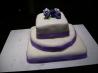White Almond Sour Cream Wedding Cake