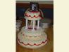 White Almond Sour Cream Wedding Cake