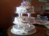 White Almond Sour Cream Wedding Cake