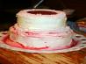 White Almond Sour Cream Wedding Cake