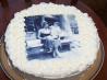 White Almond Sour Cream Wedding Cake