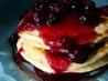 Blueberry Sour Cream Pancakes With Blueberry Sauce