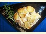 Potato, Blue Cheese and Mushroom Bake