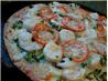 White pizza with shellfish