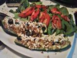 Olive-Cheese Zucchini Boats