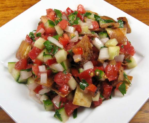 Greek Pita Salad. Photo by dianegrapegrower