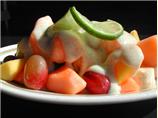 Fresh Fruit in Lime-Yogurt-Cardamom Dressing