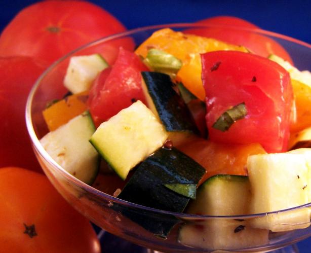 Zucchini and Tomato Salad. Photo by PaulaG