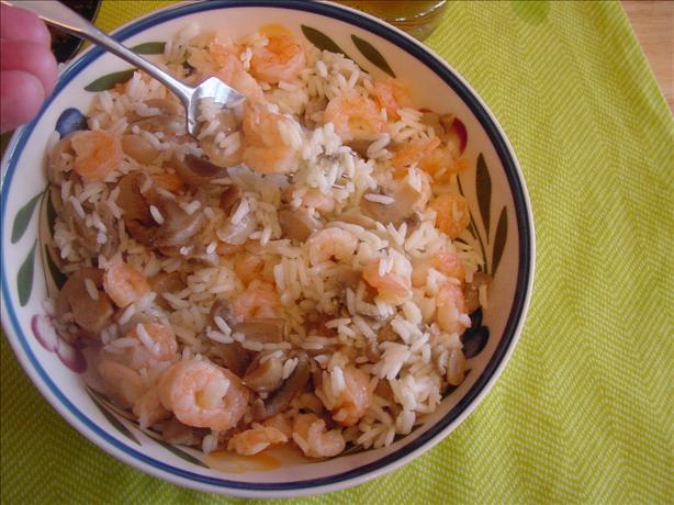 Jim's Solo Shrimp and Mushroom Pilaf. Photo by Bill Hilbrich