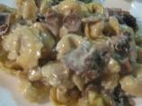 Tortellini in mushroom sauce
