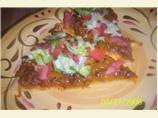 Taco Pizza With Cornbread Crust