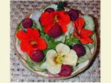 Salad Greens With Nasturtium Flowers