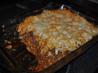 Cheesy Layered Ground Beef and Pasta Casserole. Recipe by Kittencalskitchen
