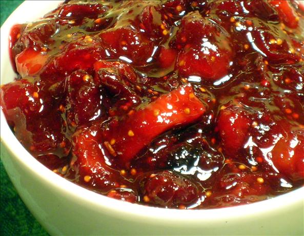 Cranberry Sauce With Port, Rosemary and Dried Figs. Photo by - Carla -