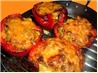 Vegetarian Baked Stuffed Red Bell Peppers