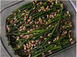 Asparagus with Toasted Pine Nuts & Lemon Vinaigrette. Photo by Jenny Sanders