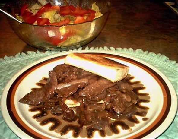 Caramelized Onion Steak Sandwich. Photo by Derf
