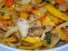 Red Peppers and Onions Sauteed in Olive Oil. Recipe by JamesDean'sGirl